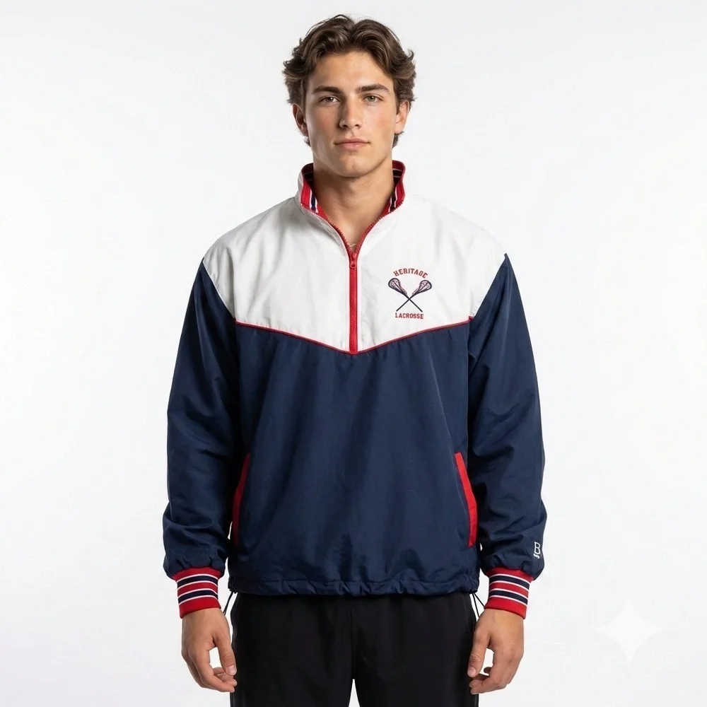 Boathouse Men’s Vintage Lacrosse Jacket 90s Windbreaker Large